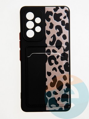 Накладка силиконовая Summer с кардхолдером для Samsung Galaxy A53 черная - фото 59250