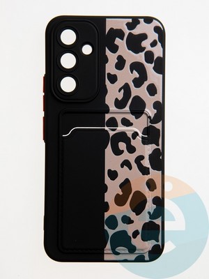 Накладка силиконовая Summer с кардхолдером для Samsung Galaxy A54 черная - фото 59256