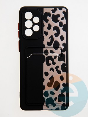 Накладка силиконовая Summer с кардхолдером для Samsung Galaxy A73 черная - фото 59265