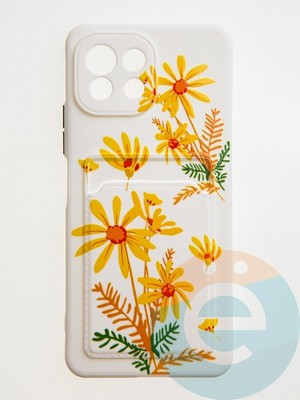 Накладка силиконовая Summer с кардхолдером для Xiaomi Mi 11 Lite бежевая - фото 59284