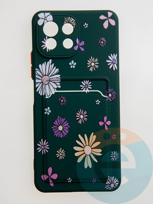 Накладка силиконовая Summer с кардхолдером для Xiaomi Mi 11 Lite зеленая - фото 59286