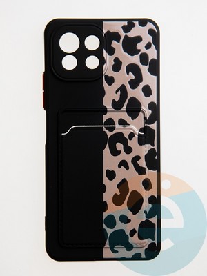 Накладка силиконовая Summer с кардхолдером для Xiaomi Mi 11 Lite черная - фото 59290