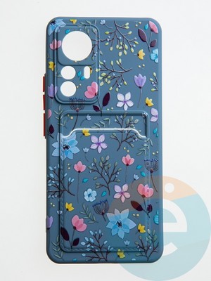 Накладка силиконовая Summer с кардхолдером для Xiaomi Mi 12T Pro розовая - фото 59310