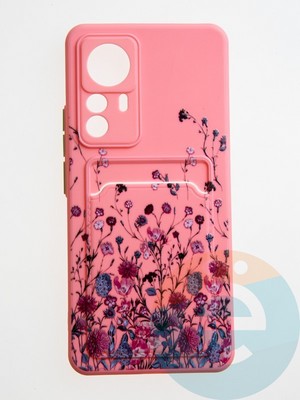 Накладка силиконовая Summer с кардхолдером для Xiaomi Mi 12T Pro синяя - фото 59313