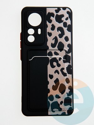 Накладка силиконовая Summer с кардхолдером для Xiaomi Mi 12T черная - фото 59326