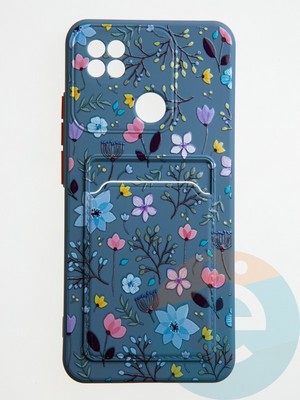 Накладка силиконовая Summer с кардхолдером для Xiaomi Redmi 9C/10A синяя - фото 59366