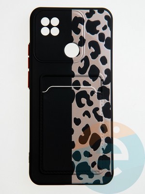 Накладка силиконовая Summer с кардхолдером для Xiaomi Redmi 9C/10A черная - фото 59368