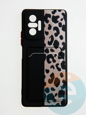 Накладка силиконовая Summer с кардхолдером для Xiaomi Redmi Note 10 Pro 4G черная - фото 59384