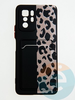 Накладка силиконовая Summer с кардхолдером для Xiaomi Redmi Note 10 Pro 5G черная - фото 59391