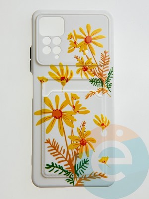 Накладка силиконовая Summer с кардхолдером для Xiaomi Redmi Note 11 Pro бежевая - фото 59393