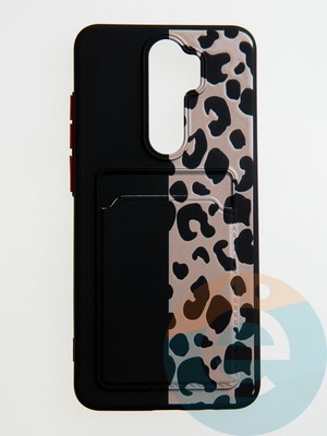 Накладка силиконовая Summer с кардхолдером для Xiaomi Redmi Note 8 Pro черная - фото 59416