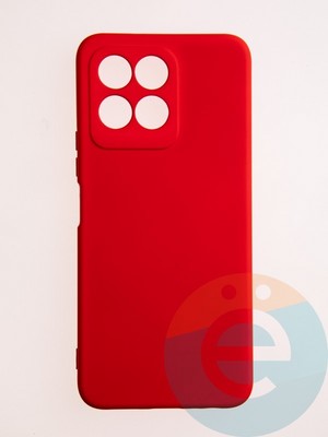 Накладка Silicone Cover (без логотипа, с защитой камеры) для Huawei Honor X6 красная - фото 60641