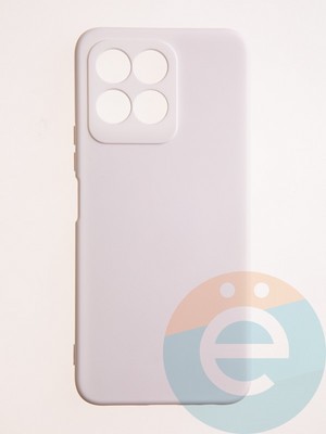 Накладка Silicone Cover (без логотипа, с защитой камеры) для Huawei Honor X6 молочная - фото 60645
