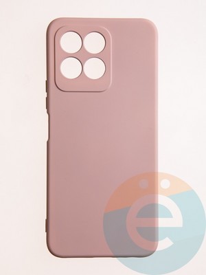 Накладка Silicone Cover (без логотипа, с защитой камеры) для Huawei Honor X6 пудровая - фото 60649