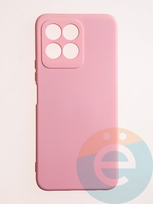 Накладка Silicone Cover (без логотипа, с защитой камеры) для Huawei Honor X6 розовая - фото 60653