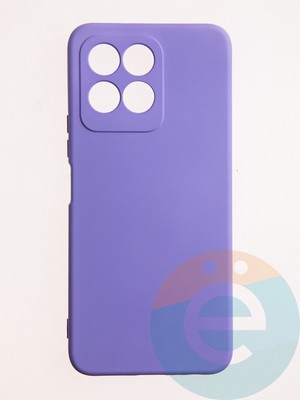 Накладка Silicone Cover (без логотипа, с защитой камеры) для Huawei Honor X6 сиреневая - фото 60661