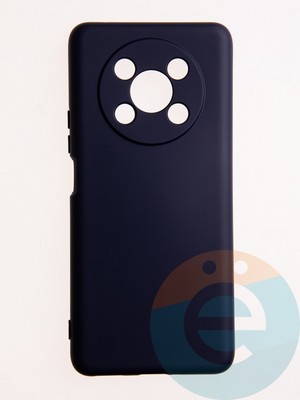 Накладка Silicone Cover (без логотипа, с защитой камеры) для Huawei Honor X9 5G синяя - фото 60729