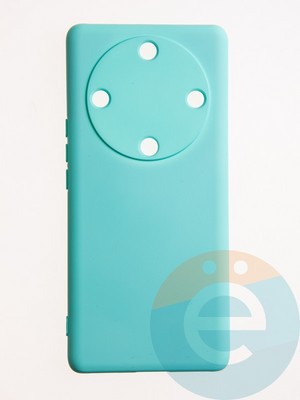 Накладка Silicone Cover (без логотипа, с защитой камеры) для Huawei Honor X9A бирюзовая - фото 60741