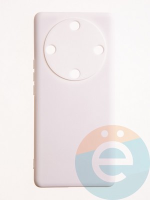 Накладка Silicone Cover (без логотипа, с защитой камеры) для Huawei Honor X9A молочная - фото 60753