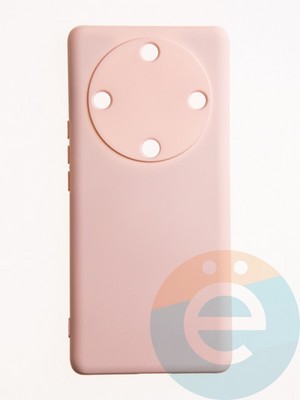 Накладка Silicone Cover (без логотипа, с защитой камеры) для Huawei Honor X9A пудровая - фото 60757