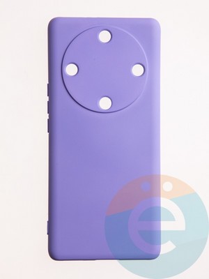 Накладка Silicone Cover (без логотипа, с защитой камеры) для Huawei Honor X9A сиреневая - фото 60769