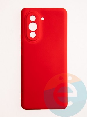 Накладка Silicone Cover (без логотипа, с защитой камеры) для Huawei Nova 10 Pro красная - фото 60785
