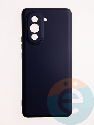 Накладка Silicone Cover (без логотипа, с защитой камеры) для Huawei Nova 10 Pro синяя - фото 60801