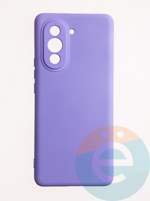 Накладка Silicone Cover (без логотипа, с защитой камеры) для Huawei Nova 10 Pro сиреневая - фото 60805