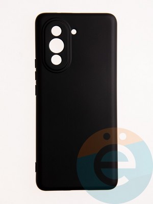 Накладка Silicone Cover (без логотипа, с защитой камеры) для Huawei Nova 10 Pro черная - фото 60809
