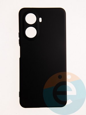 Накладка Silicone Cover (без логотипа, с защитой камеры) для Huawei Nova 10SE черная - фото 60845