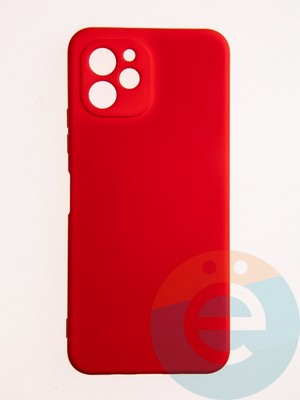 Накладка Silicone Cover (без логотипа, с защитой камеры) для Huawei Nova Y61 красная - фото 60857