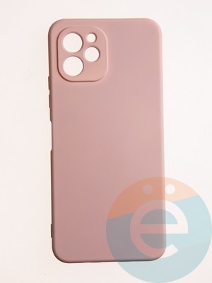 Накладка Silicone Cover (без логотипа, с защитой камеры) для Huawei Nova Y61 пудровая - фото 60865