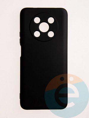 Накладка Silicone Cover (без логотипа, с защитой камеры) для Huawei Nova Y90 черная - фото 60917