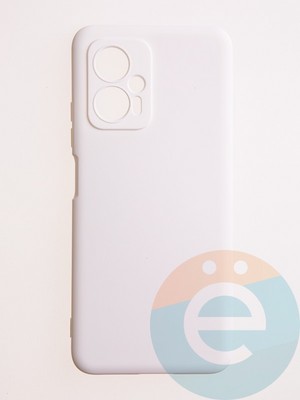 Накладка Silicone Cover (без логотипа, с защитой камеры) для Poco X4 GT молочная - фото 60936