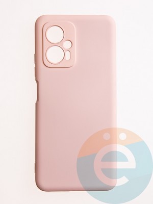 Накладка Silicone Cover (без логотипа, с защитой камеры) для Poco X4 GT пудровая - фото 60938