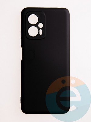 Накладка Silicone Cover (без логотипа, с защитой камеры) для Poco X4 GT черная - фото 60946