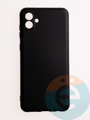 Накладка Silicone Cover (без логотипа, с защитой камеры) для Samsung Galaxy A04 черная - фото 60961