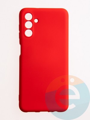 Накладка Silicone Cover (без логотипа, с защитой камеры) для Samsung Galaxy A04S красная - фото 60966