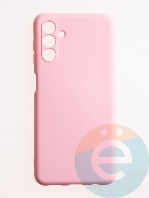Накладка Silicone Cover (без логотипа, с защитой камеры) для Samsung Galaxy A04S розовая - фото 60969