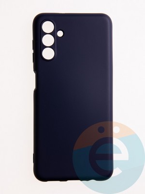 Накладка Silicone Cover (без логотипа, с защитой камеры) для Samsung Galaxy A04S синяя - фото 60970