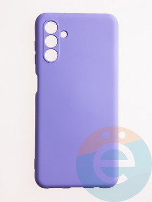 Накладка Silicone Cover (без логотипа, с защитой камеры) для Samsung Galaxy A04S сиреневая - фото 60971