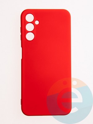 Накладка Silicone Cover (без логотипа, с защитой камеры) для Samsung Galaxy A14 красная - фото 60977