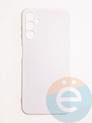 Накладка Silicone Cover (без логотипа, с защитой камеры) для Samsung Galaxy A14 молочная - фото 60978