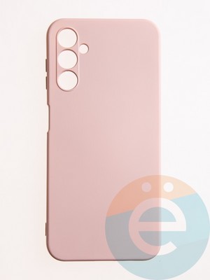 Накладка Silicone Cover (без логотипа, с защитой камеры) для Samsung Galaxy A14 пудровая - фото 60979