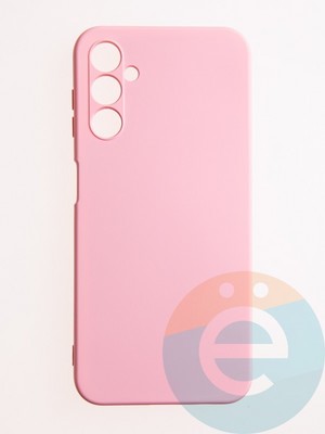 Накладка Silicone Cover (без логотипа, с защитой камеры) для Samsung Galaxy A14 розовая - фото 60980