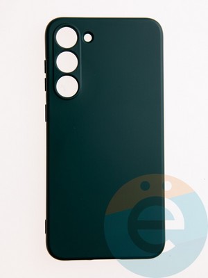 Накладка Silicone Cover (без логотипа, с защитой камеры) для Samsung Galaxy S23 Plus зеленая - фото 60999