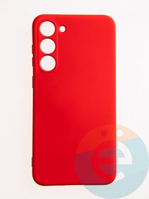 Накладка Silicone Cover (без логотипа, с защитой камеры) для Samsung Galaxy S23 Plus красная - фото 61000