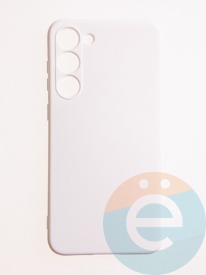 Накладка Silicone Cover (без логотипа, с защитой камеры) для Samsung Galaxy S23 Plus молочная - фото 61002