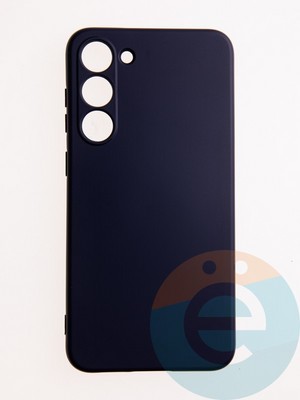 Накладка Silicone Cover (без логотипа, с защитой камеры) для Samsung Galaxy S23 Plus синяя - фото 61005