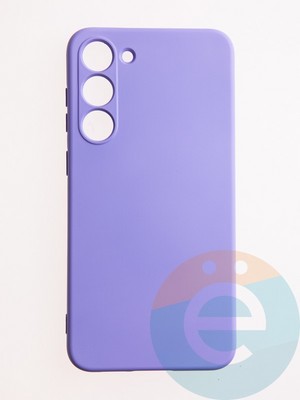 Накладка Silicone Cover (без логотипа, с защитой камеры) для Samsung Galaxy S23 Plus сиреневая - фото 61006
